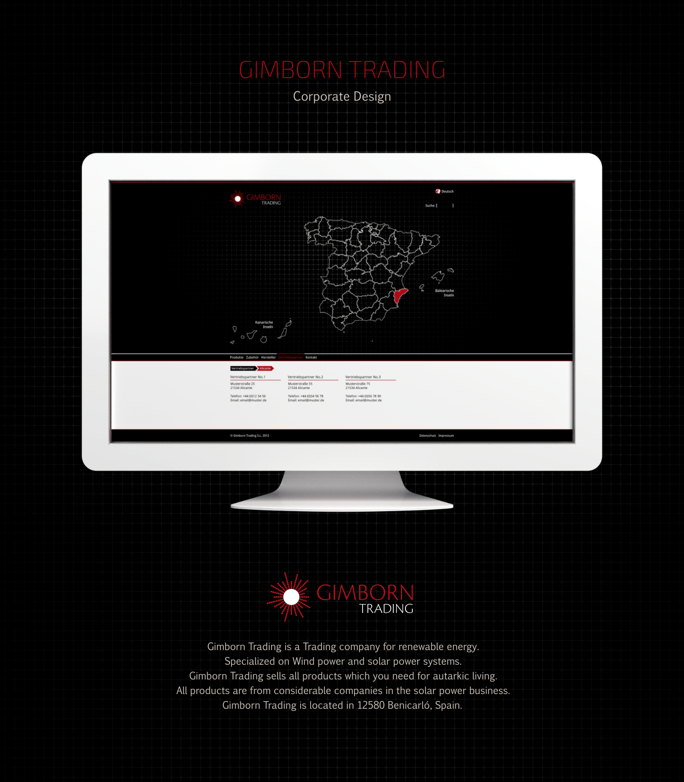 GimbornTrading - Beschreibung & Titelseite für Behance Portfolio